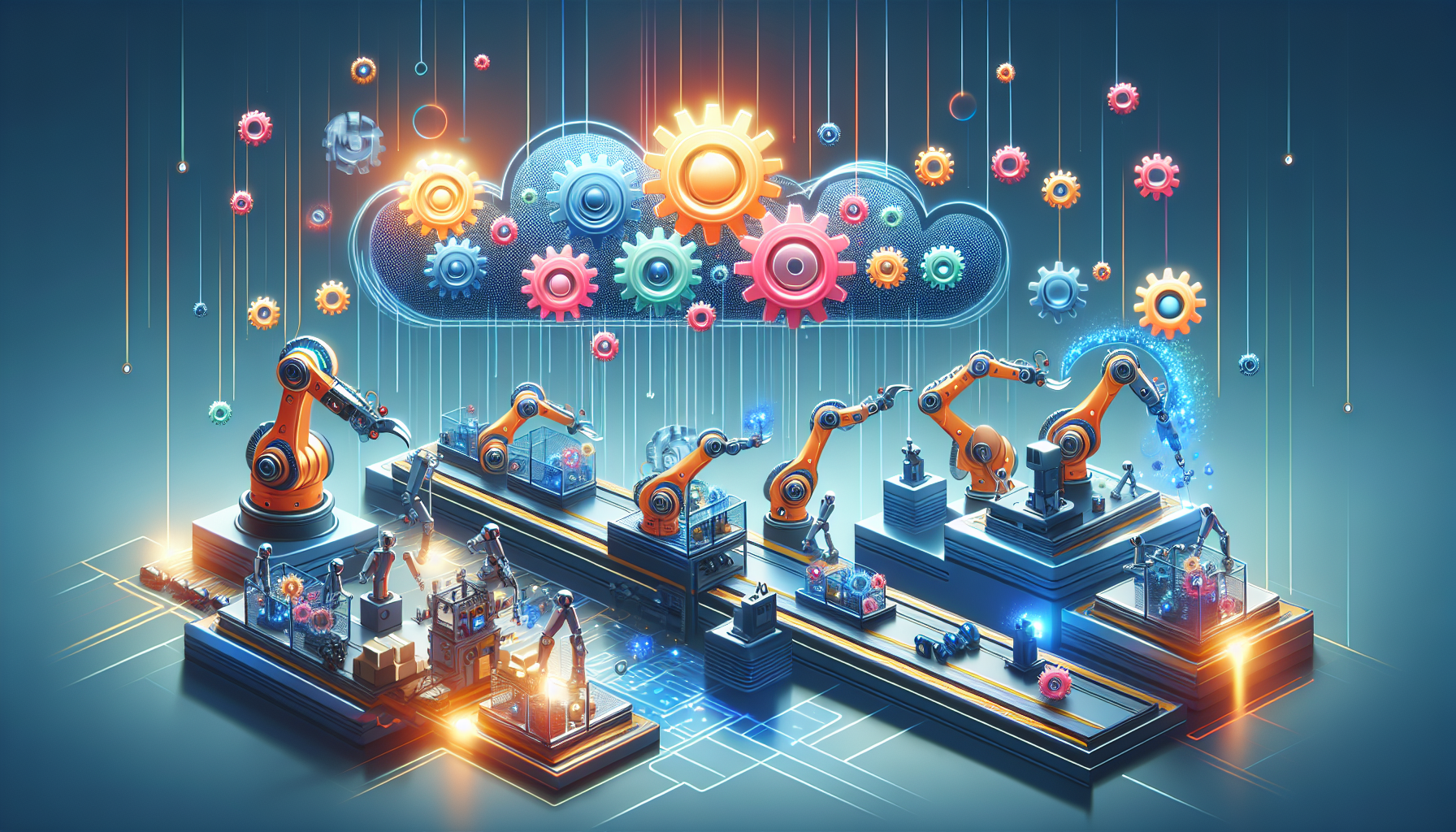 DALLE 3 prompt for a professional visual illustrating the benefits of automation